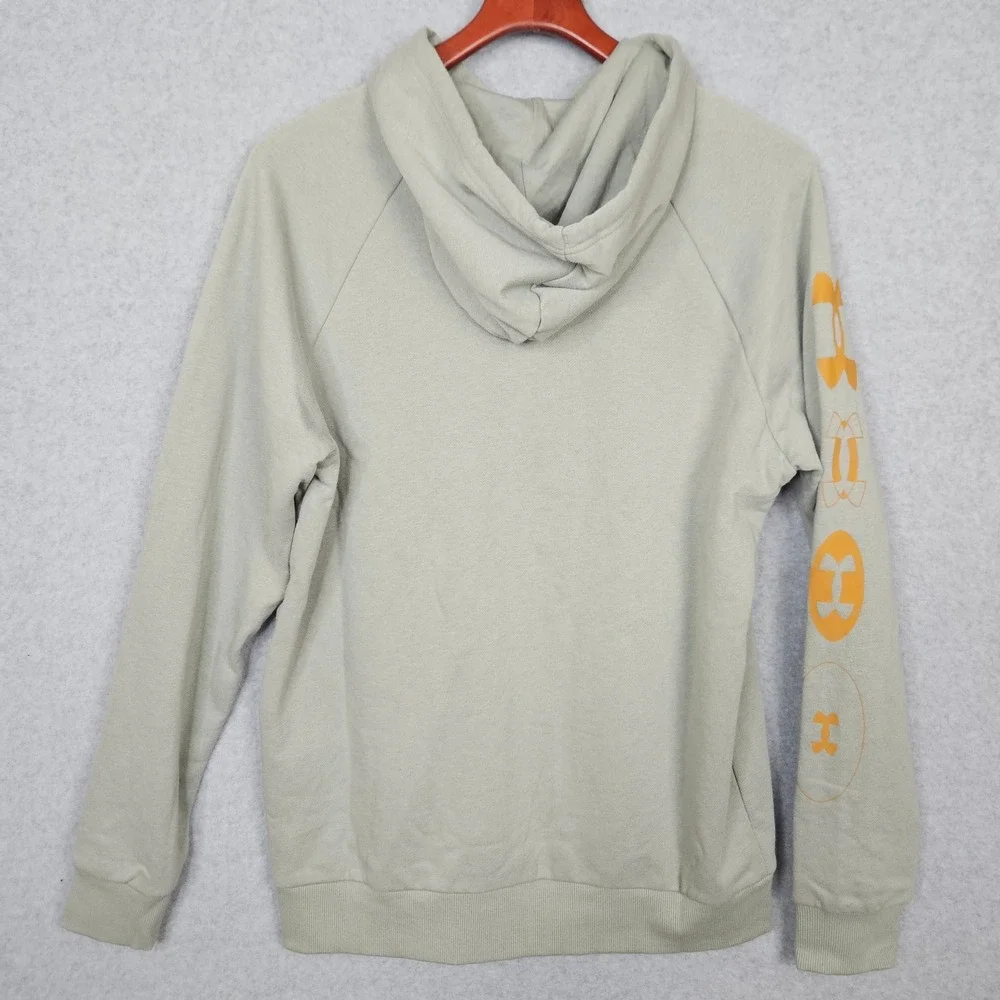 Under Armour Mens Size MedRival Fleece Graphic Hoodie Gray Camo Logo 1389361-504 - Picture 7 of 7